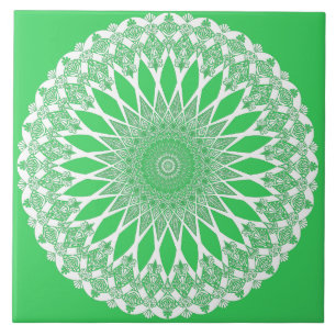 Green Seedling Tristyns Mandala Tile