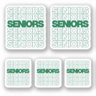 Green Seniors Seniors Seniors Custom-Cut Sticker