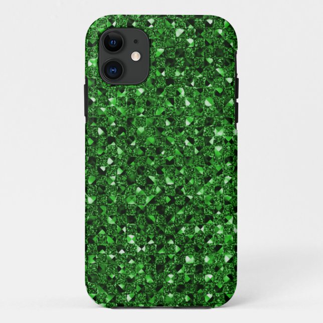 Green Sequin Effect Phone Cases (Back)