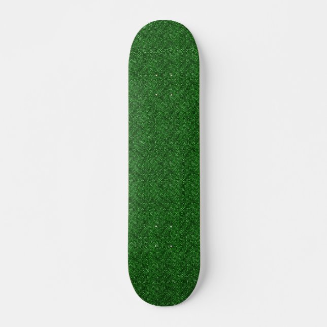 green sequin effect skateboard (Front)