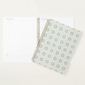 Green Serene Bloom Planner