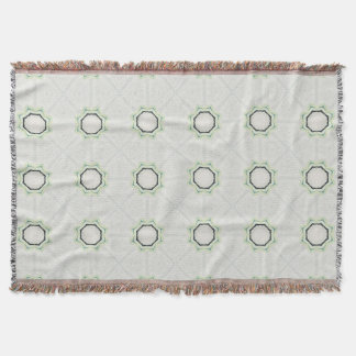 Green Serene Bloom Throw Blanket