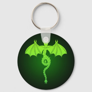 Green Serpant Dragon Key Ring