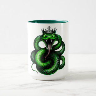 Green Serpent Crown Coffee Mug