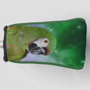 Green Severe Macaw Parrot Bird Art    Golf Head Cover