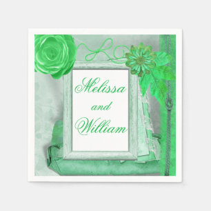 Green Shabby Chic Style Napkin