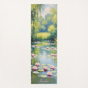 Green Shades Peaceful Waterlily Pond Yoga Mat
