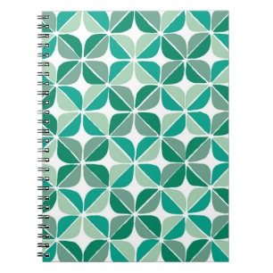 Green shades quilt pattern notebook