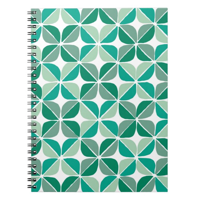 Green shades quilt pattern notebook (Front)