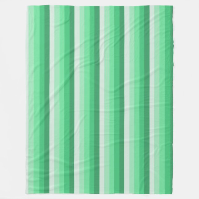 Green shadow stripes fleece blanket (Front)