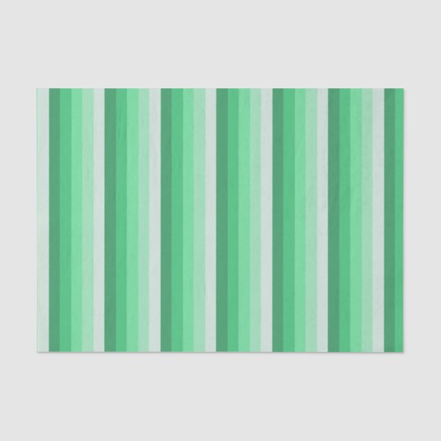 Green shadow stripes tissue paper (Front)