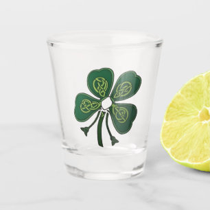 Green Shamrock 2025 Shot Glass