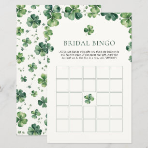 Green Shamrock Bridal Shower Bridal Bingo
