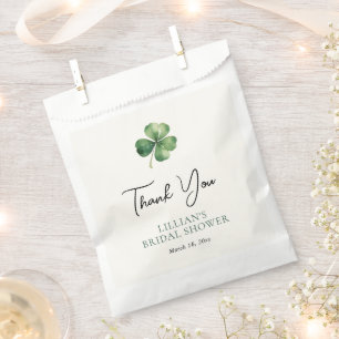 Green Shamrock Bridal Shower Favour Bags