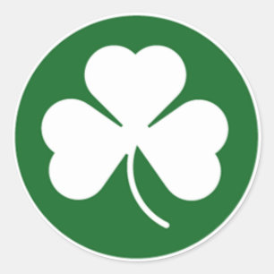 Green Shamrock Classic Round Sticker