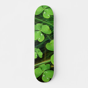 Green Shamrock Clover St Patrick's Day Skateboard