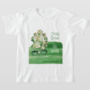Green Shamrock Clover Watercolor T-Shirt