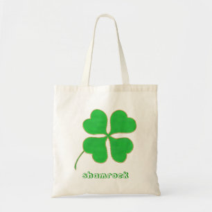 Green Shamrock gold dots trim, canvas bags