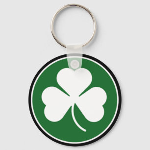 Green Shamrock Key Ring