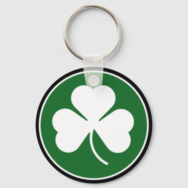 Green Shamrock Key Ring (Front)
