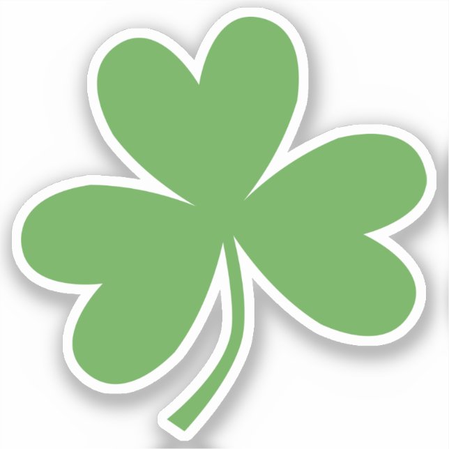 Green Shamrock Kiss-Cut Sticker (Front)