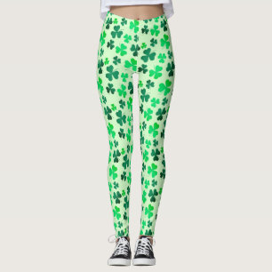 Green Shamrock Leaf Ireland Irish St Patrick's Day Leggings