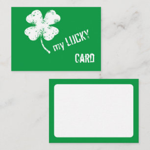 Green Shamrock Leaf My Lucky Enclosure Card