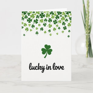 Green Shamrock Love Card