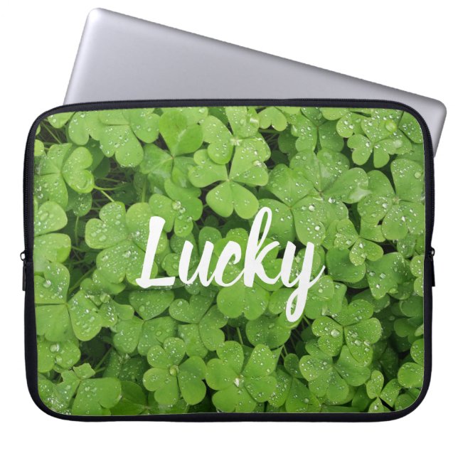 Green shamrock lucky sleeve (Front)