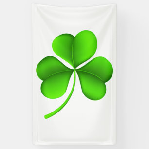 Green Shamrock On White (v) bnrt Banner