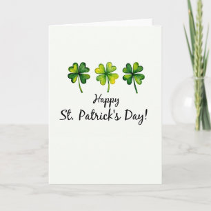 Green Shamrock Pattern Card
