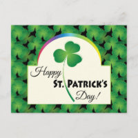 Green Shamrock Pattern, Happy St. Patrick's Day