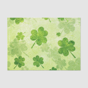 Green Shamrock Pattern Tissue Paper