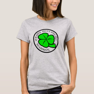 Green Shamrock Saint Patrick's Day Floral Art T-Shirt