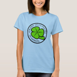 Green Shamrock Saint Patrick's Day Floral Art T-Shirt