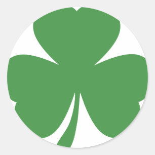 green shamrock st. patrick´s day classic round sticker