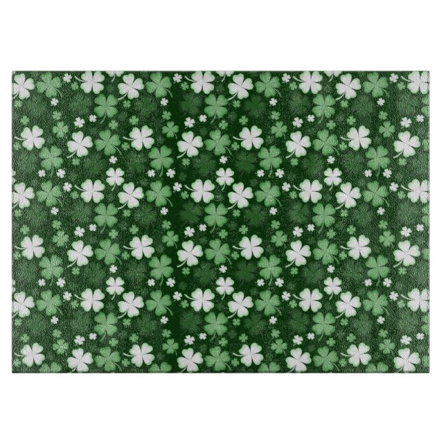 Green Shamrock, St. Patrick's Day Cutting Board (Front)