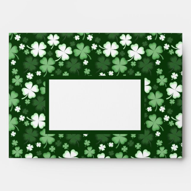 Green Shamrock, St. Patrick's Day Envelope (Front)