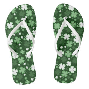 Green Shamrock, St. Patrick's Day Flip Flops