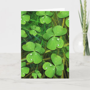 Green Shamrock St Patrick's Day Greeting Card