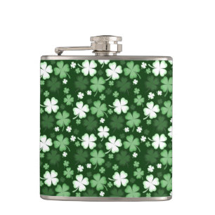 Green Shamrock, St. Patrick's Day Hip Flask