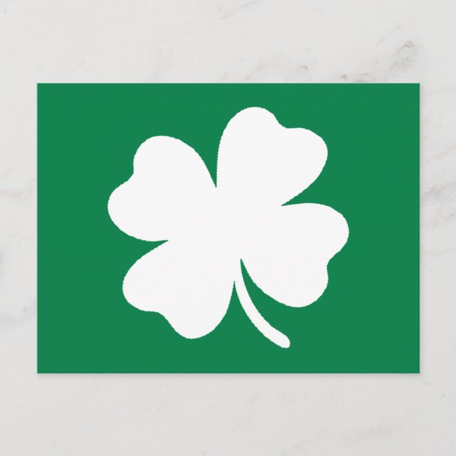 Green Shamrock St Patricks Day Ireland Postcard (Front)