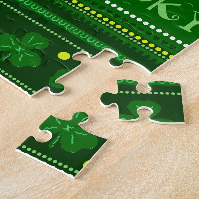 Green Shamrock | St. Patricks Day Jigsaw Puzzle (Side)
