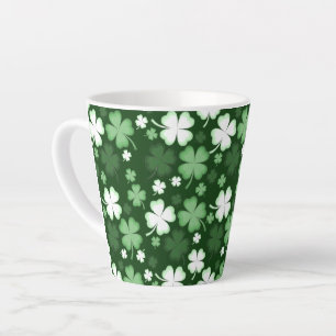 Green Shamrock, St. Patrick's Day Latte Mug