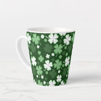 Green Shamrock, St. Patrick's Day Latte Mug