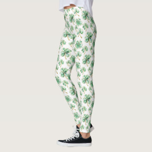 Green Shamrock St. Patrick's Day Leggings