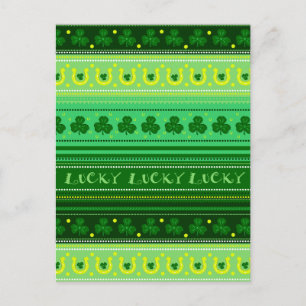 Green Shamrock St. Patricks Day Postcard