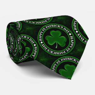 green Shamrock St Patrick's Day Thunder_Cove black Tie