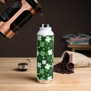 Green Shamrock, St. Patrick's Day Water Bottle