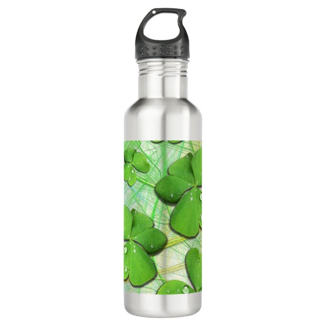 Green Shamrock St Patrick's iPhone 5 Case-Mate 710 Ml Water Bottle (Front)